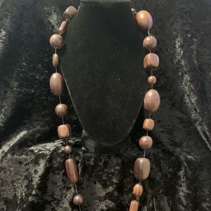 A Stunning Wooden Bead Statement Necklace